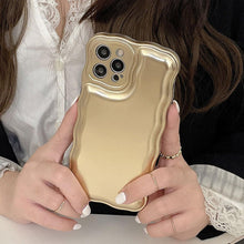 Load image into Gallery viewer, Women Luxury Gold Color Shockproof Phone Case for iPhone 14 13 12 11 Pro Max X Xs Max XR Shock-Absorbing Elegant Shiny Case for iPhone Strong iphone Back Cover