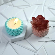 Load image into Gallery viewer, Hemp Rope Candle Cup Silicone Mold – DIY Succulent Pot, Cement, Resin & Gypsum Craft Mold for Home Décor & Storage Boxes
