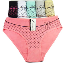 Load image into Gallery viewer, FUNCILAC Women's cotton briefs sexy print Ladies panties big size mid-rise women underwear cotton crotch 2XL 3XL 4XL 6 Pcs/set