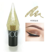 Load image into Gallery viewer, Diamond Shiny Eyeliner Waterproof Silver Rose Gold Glitter Eye Shadow