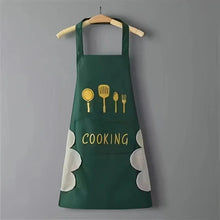 将图片加载到图库查看器,Unisex Adjustable Kitchen Apron – Solid Color PVC Cooking Apron with Pocket