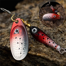 Load image into Gallery viewer, Rotating Metal Spinner Fishing Lure 9.1g 7cm β Sequin Hard Bait with Treble Hook for Bass, Pike, Carp & Trout