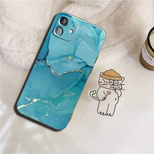 Load image into Gallery viewer, Luxury Marble Texture Phone Case For iPhone X XR XS 7 8 6S 6 5 Plus Silicone Anti Fall Back Cover Ultra Thin Soft Silicone Protective Shockproof and Scratch Resistant with Cute Design Pattern Case