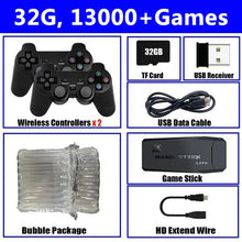 Load image into Gallery viewer, Video Game Console Built-in 20000+ Games Retro Handheld Game Player 64G 4K TV Game Stick 2.4G Wireless Controller Gamepad