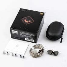 Load image into Gallery viewer, SIMGOT EM6L 1DD + 4BA Hybrid Driver In-ear Monitor HiFi IEM Earphone with Detachable OFC Silver Cable for Musician Audiophile