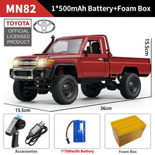 将图片加载到图库查看器,ZWN 1:12 Full Scale RC CAR MN82 Upgraded MN82 PRO Controllable Headlights 2.4G 4WD Off-Road Car Pick Up Truck Toy for Kids Gifts