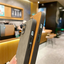 Load image into Gallery viewer, Classic Leather Case for iPhone Matte Texture Leather Phone Case For iPhone 13 12 11 Pro Max XS Max XR X 7 8 Plus 14Pro Luxury Shockproof Bumper Soft Back Cover