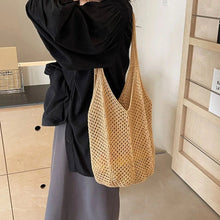 Load image into Gallery viewer, Women’s Knitted Shoulder Bag – Large Capacity Crochet Tote Handbag