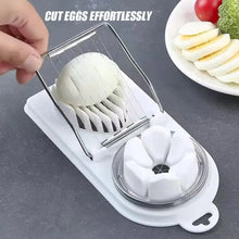 Load image into Gallery viewer, 1/2PC Multi Functional Egg Cutting Artifact Stainless Steel Slicer Fancy Splitter Kitchen Divider Two in One Egg Cutter Tools