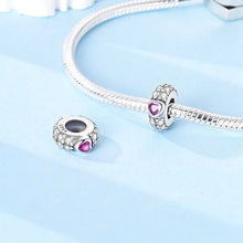 将图片加载到图库查看器,100% 925 Sterling Silver Rainbow Zircon Butterfly Dragon Silicone Stopper Charms - Colorful Beads for DIY Bracelets, Customizable Jewelry for All Occasions