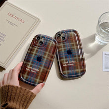 Load image into Gallery viewer, Cute Scottish Plaid Lattice Soft Case For Iphone 14 13 12 11 Pro Max X Xr Xs Max Lovely Dog Shockproof Protective Cover Checkered Plaid Soft Silicone Case
