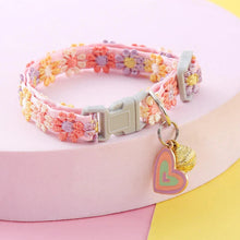 Load image into Gallery viewer, Colorful Pet Collar with Bell – Adjustable for Cats & Small Dogs