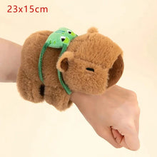 Load image into Gallery viewer, Kawaii Capybara Plush Slap Snap Wristband β Funny Kids Toy Bracelet