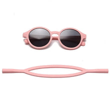 Load image into Gallery viewer, 0-4 Years Baby Silical Gel Glasses UV400 Protection TPEE Polarized Strap Baby Girl Flexible Sunglasses with Free Silicone Rope