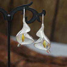 Load image into Gallery viewer, Blooming Flower Hook Earrings – Gold & Silver Dangle Jewelry for Women