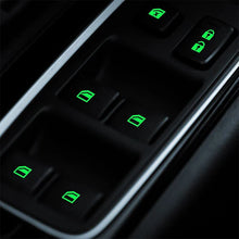 Load image into Gallery viewer, 18 pcs/set Luminous Automobile Interior Stickers Universal Car Windows Control Panel Decals Auto Door Window Lift Button Sticker