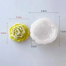 Load image into Gallery viewer, 3D Peony Flower Silicone Candle Mold – DIY Relief Candle, Soap & Resin Mold for Handmade Crafts, Gifts & Home Décor