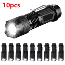 Load image into Gallery viewer, 1/3/5/10Packs Portable Mini Q5 LED Flashlight Tactical Lamp Torch Adjustable Focus Zoomable Flashlight for Gift Hiking Camping