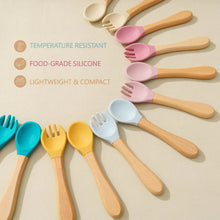 将图片加载到图库查看器,Mamaplan 3PCS Baby Silicone Feeding Set Suction Bowl Spoon Fork