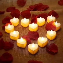 Load image into Gallery viewer, 9pcs Heart-Shaped Scented Tea Candles – Romantic Décor for Valentine's Day, Weddings, and Anniversaries