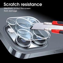 Load image into Gallery viewer, 4Pcs Back Lens Glass Protectors for IPhone 13 14 Pro Max 12 Mini X XR Camera Protective Glass on iPhone 11 PRO XS MAX 14 Plus Camera Lens Protector Full Coverage Anti-Spy Tempered Glass Film 9H Hardness Upgrade Edge Protection