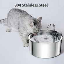 Load image into Gallery viewer, Stainless Steel Pet Water Fountain – USB Automatic Cat & Dog Bowl