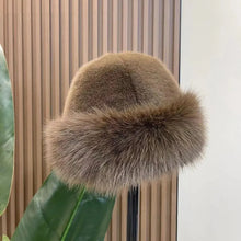 Load image into Gallery viewer, New Fluffy Fur Women's Winter Hat Winter Snow Ski Cap Female Faux Fur Thick Warm Windproof Hat Russian Hat Mink Fisherman's Hat