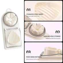 Load image into Gallery viewer, 1/2PC Multi Functional Egg Cutting Artifact Stainless Steel Slicer Fancy Splitter Kitchen Divider Two in One Egg Cutter Tools