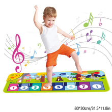 Load image into Gallery viewer, Piano Mat for Kids Kids Toddlers Floor Keyboard Dance Mat Baby Fitness Play Animal Music Blanket Instrument Toys Girl Boy Gift