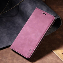 Load image into Gallery viewer, Wallet Skin Friendly Magnetic Flip With Card Slot Leather Case For iPhone 14 Pro Max 13 12 11 SE X XR XS Max Popular PU Leather Impact Resistant Built-In Magnet Card Holder Pockets Stand Function