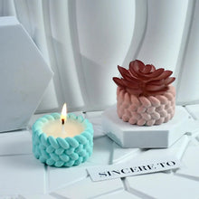 Load image into Gallery viewer, Hemp Rope Candle Cup Silicone Mold – DIY Succulent Pot, Cement, Resin & Gypsum Craft Mold for Home Décor & Storage Boxes