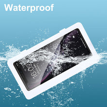 Load image into Gallery viewer, White Phone Holder Waterproof Phone Case Bathroom Shower Phone Holder Stand Box Wall Mounted Shower Case Bracket Full Body Waterproof Shockproof Phone Case Clear Protective Cover Case