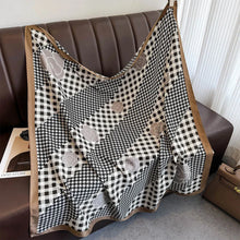 Load image into Gallery viewer, 90x90cm Square Silk-Feel Scarf – Luxury Women’s Shawl & Head Wrap