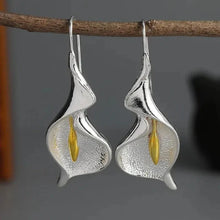 Load image into Gallery viewer, Blooming Flower Hook Earrings – Gold & Silver Dangle Jewelry for Women