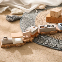 Load image into Gallery viewer, Wooden Train Birthday Toy Montessori Baby Learning