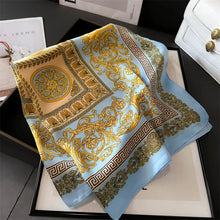 Load image into Gallery viewer, Four Seasons Print Silk Scarf – 70x70cm Luxury Headband & Shawl