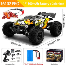 Load image into Gallery viewer, 16103PRO 2.4GHz 70KM/H Professional RC Car: Brushless Motor, 1:16 Scale 4WD High-Speed Off-road Climbing Vehicle Wtith LED Light