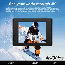 Load image into Gallery viewer, 4K Action Camera A1 Ultra HD WiFi 12MP 2" LCD 30M Waterproof 170D Remote Control Helmet Bicycle Video Camera Outdoor Sport Cam