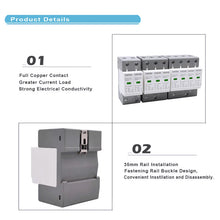 Load image into Gallery viewer, AC SPD Surge Protection 2P 3P 4P 10〜20KA/20〜40KA /30KA〜60KA House Lightning Protector Low-Voltage Arrester Protective Device