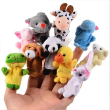 Load image into Gallery viewer, Cartoon Finger Puppets – 1/5/10pcs Plush Hand Dolls for Kids