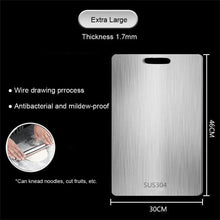 Load image into Gallery viewer, 316 Stainless Steel Chopping Board – Thickened Double-Sided Antibacterial Cutting Board for Kitchen & Dough Kneading
