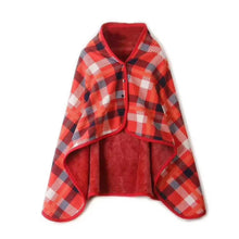 Load image into Gallery viewer, Double-Layer Tartan Plaid Blanket Scarf β Warm Winter Shawl for Women