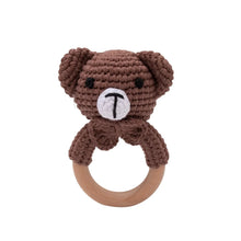 将图片加载到图库查看器,Baby Crochet Rattle Wooden Teether Toy BPA Free