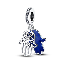 Load image into Gallery viewer, 925 Sterling Silver Pink Butterfly & Luminous Firefly Charm – Dangle Bead for Bracelet or Necklace | Elegant DIY Jewelry Gift for Women