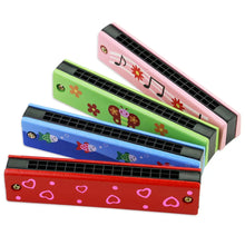 Load image into Gallery viewer, 1pc/2/4pcs Children Wooden Harmonica Musical Instrument Toys Music Teaching Aids Puzzle Early Education Kindergarten Beginners