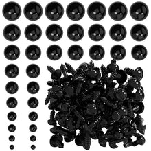 Load image into Gallery viewer, Black Plastic Safety Eyes - 5-20mm (50/100PCS) for DIY Toys, Amigurumi & Crafts