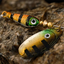 Load image into Gallery viewer, Rotating Metal Spinner Fishing Lure 9.1g 7cm β Sequin Hard Bait with Treble Hook for Bass, Pike, Carp & Trout