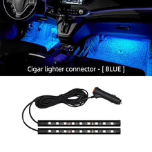Load image into Gallery viewer, 2-in-1 LED Car Neon Foot Light - USB & Cigarette Lighter Interior Ambient Lamp