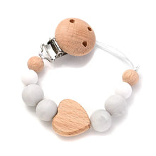 将图片加载到图库查看器,Baby Pacifier Chain Clip Silicone Teether Beads Soother Toy