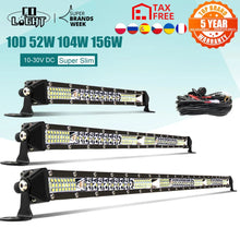 Load image into Gallery viewer, CO LIGHT 10D 10 20 30 inch 52W 104W 156W LED Work Light Bar Combo 4x4 Offroad LED Light Bar for Tractor Boat 4WD 4x4 Trucks ATV